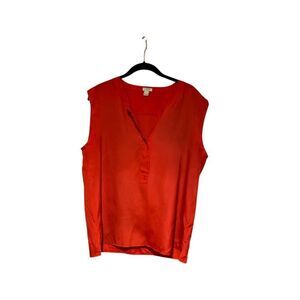 J.Crew women’s orange Sleeveless pop over blouse size 12